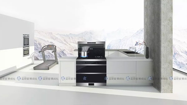 藍(lán)炬星集成灶打造開放廚房