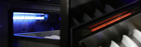 紫外燈消毒,紅外線燈烘干