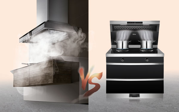 傳統(tǒng)油煙機(jī)對(duì)比集成灶