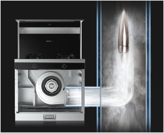 藍(lán)炬星集成灶高效吸煙