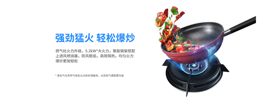 藍(lán)炬星集成灶強(qiáng)勁猛火