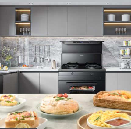 藍(lán)炬星蒸烤炸集成灶廚房